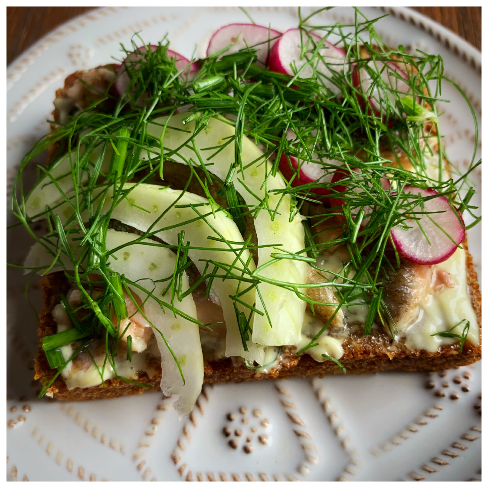 Sardine and Veggie Nordic Sandwich Kidney Kitchen