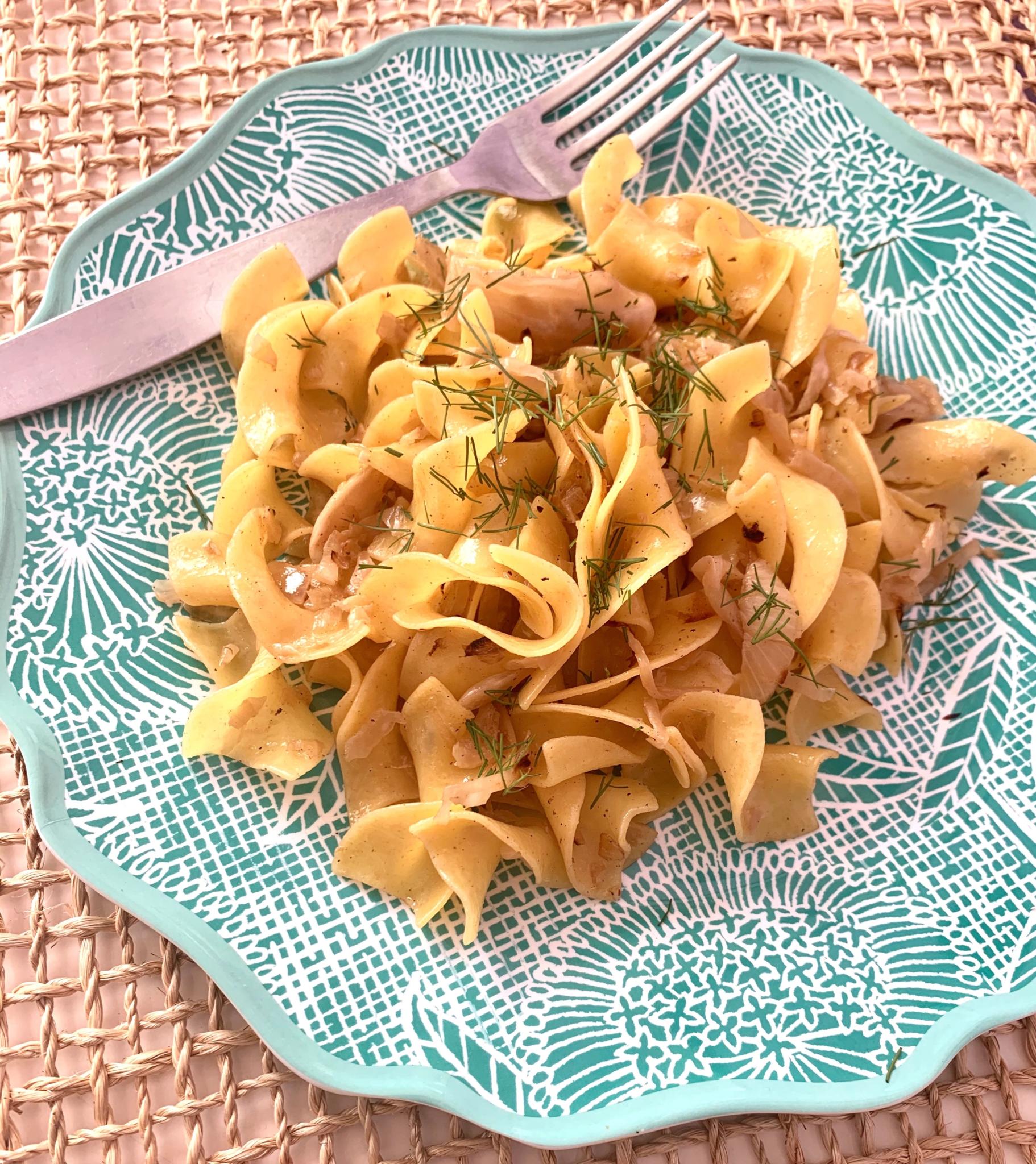 Slovakian Sauerkraut And Egg Noodles Kidney Kitchen